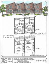 3 bedroom townhouse 4 plex building plans popular house Quadplex designs