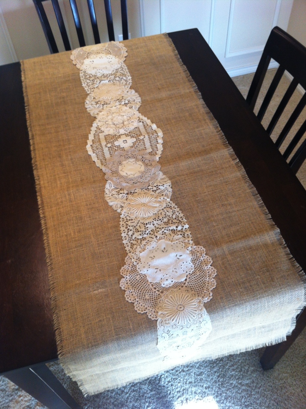 Decorating Coral Burlap Table Runner Wedding Table Runner