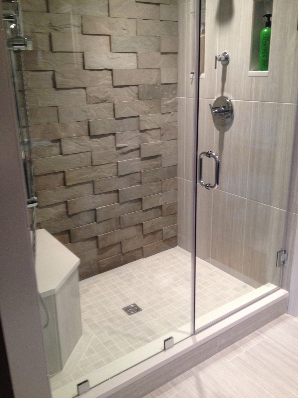 Small Shower Room With Frameless Door Feature 3d Surface