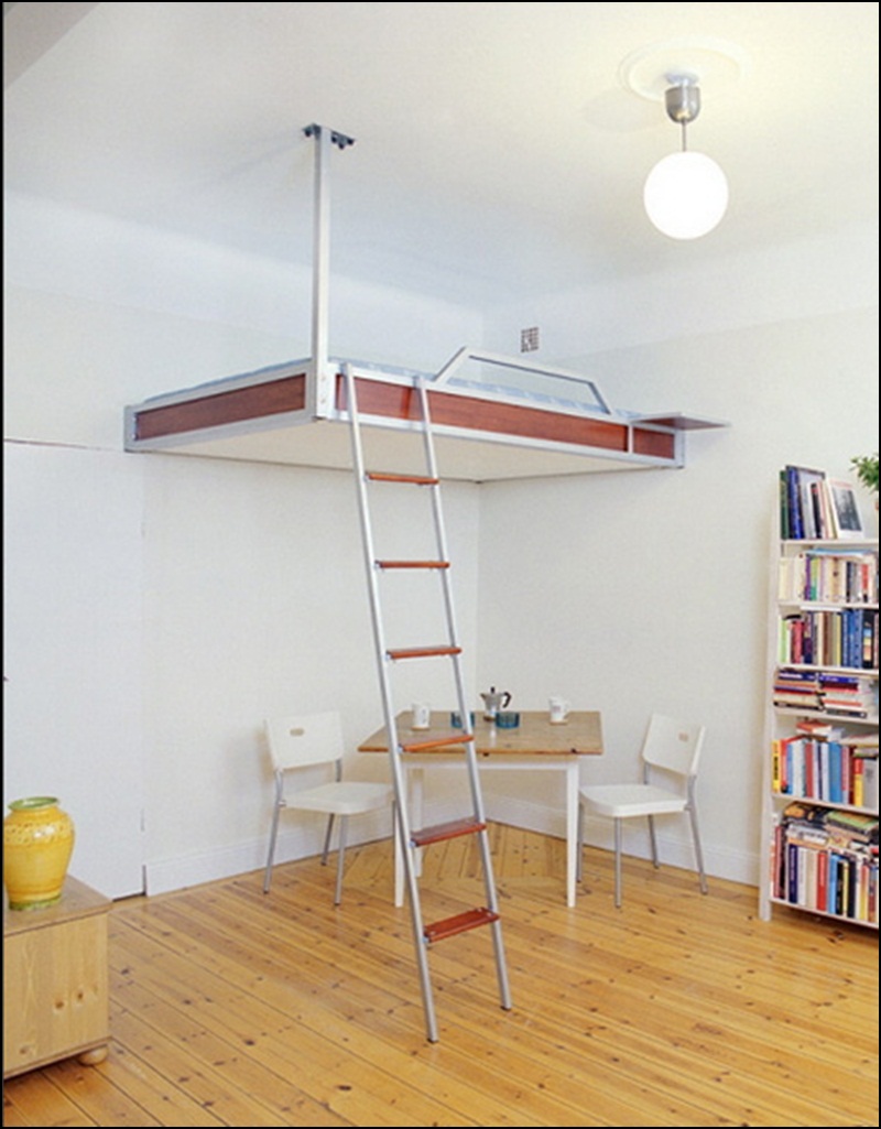 Incredible Loft Bed Concept Ceiling Hanging For Space