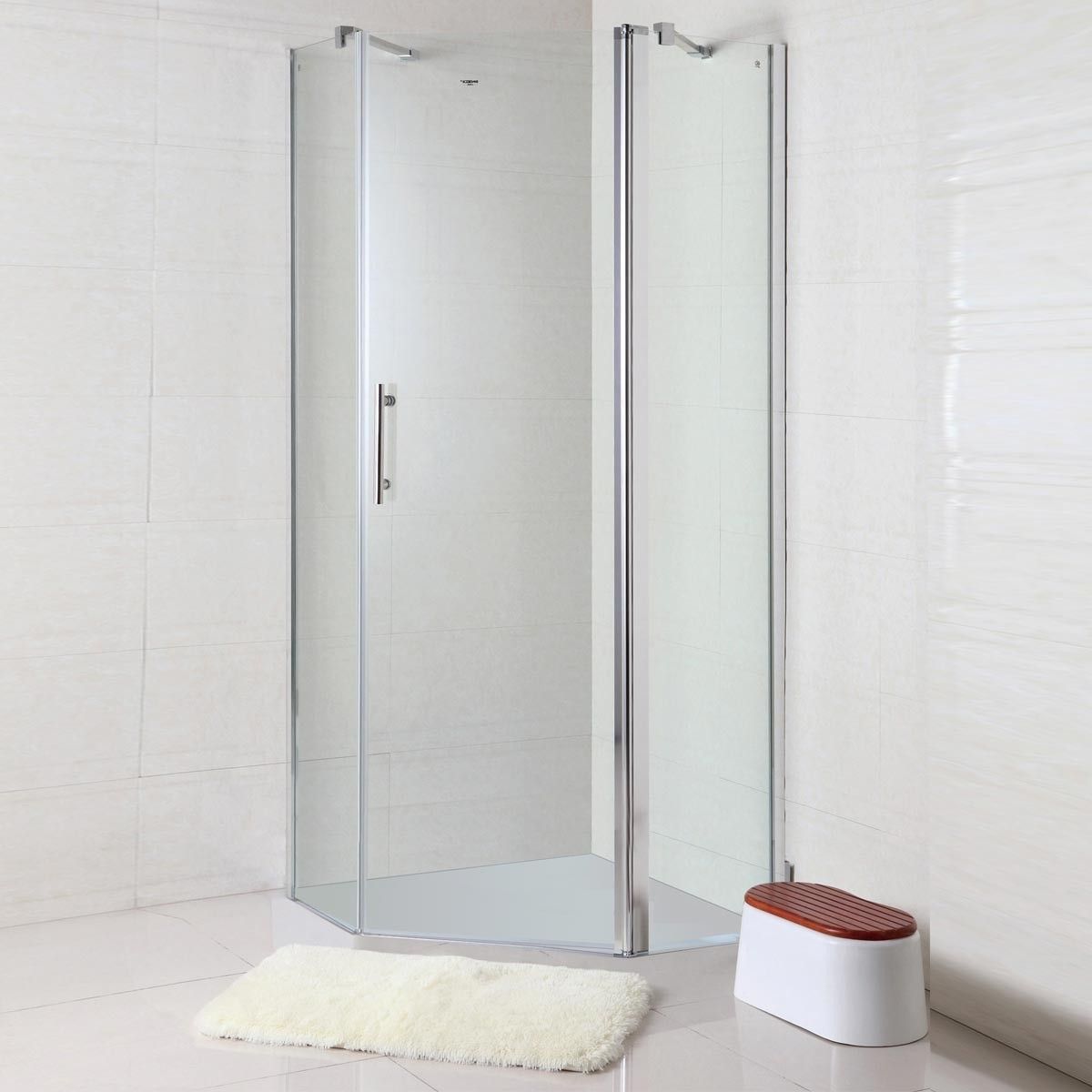 36 X 36 In 90 X 90 Cm Clear Tempered Glass Corner