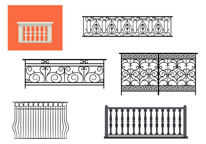 Types Of Balcony Railing Vectors Download Free Vector